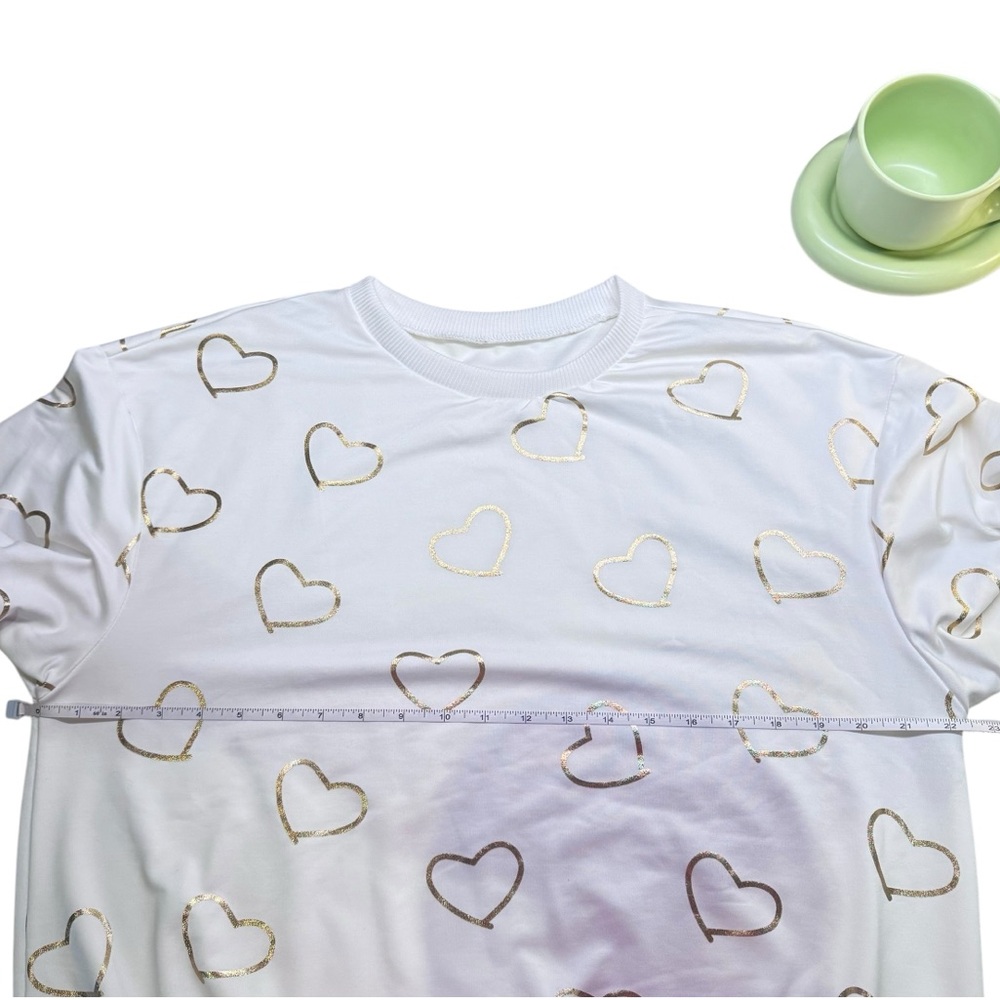 SHEIN - Lightweight Long Sleeve Heart top - size L - Picture 5 of 14